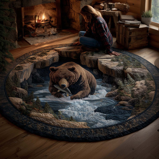 Wilderness Bear Quilted Round Mat GFTOMA7581
