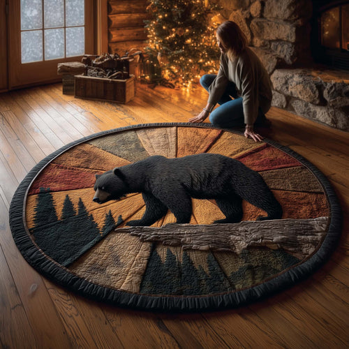 Wilderness Bear Quilted Round Mat GFTOMA7582