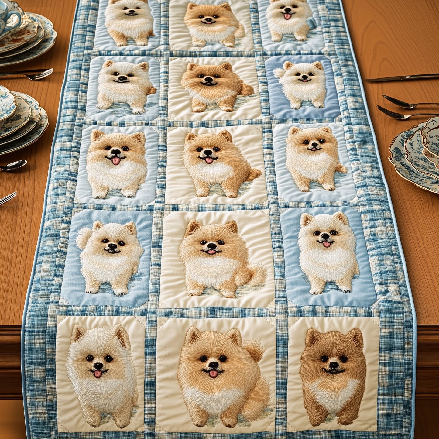 Pomeranian Quilted Table Runner GFTOMA759