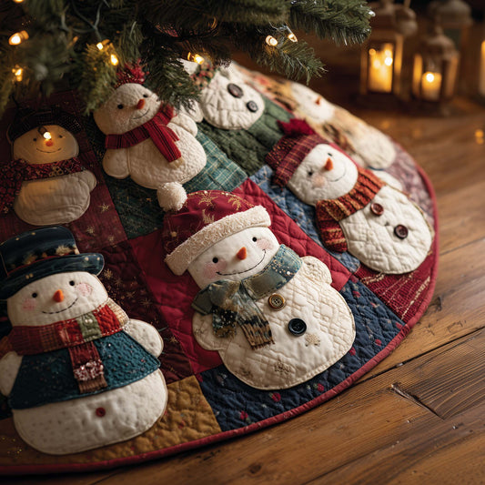 Jolly Snowman Quilted Tree Skirt GFTOMA7629