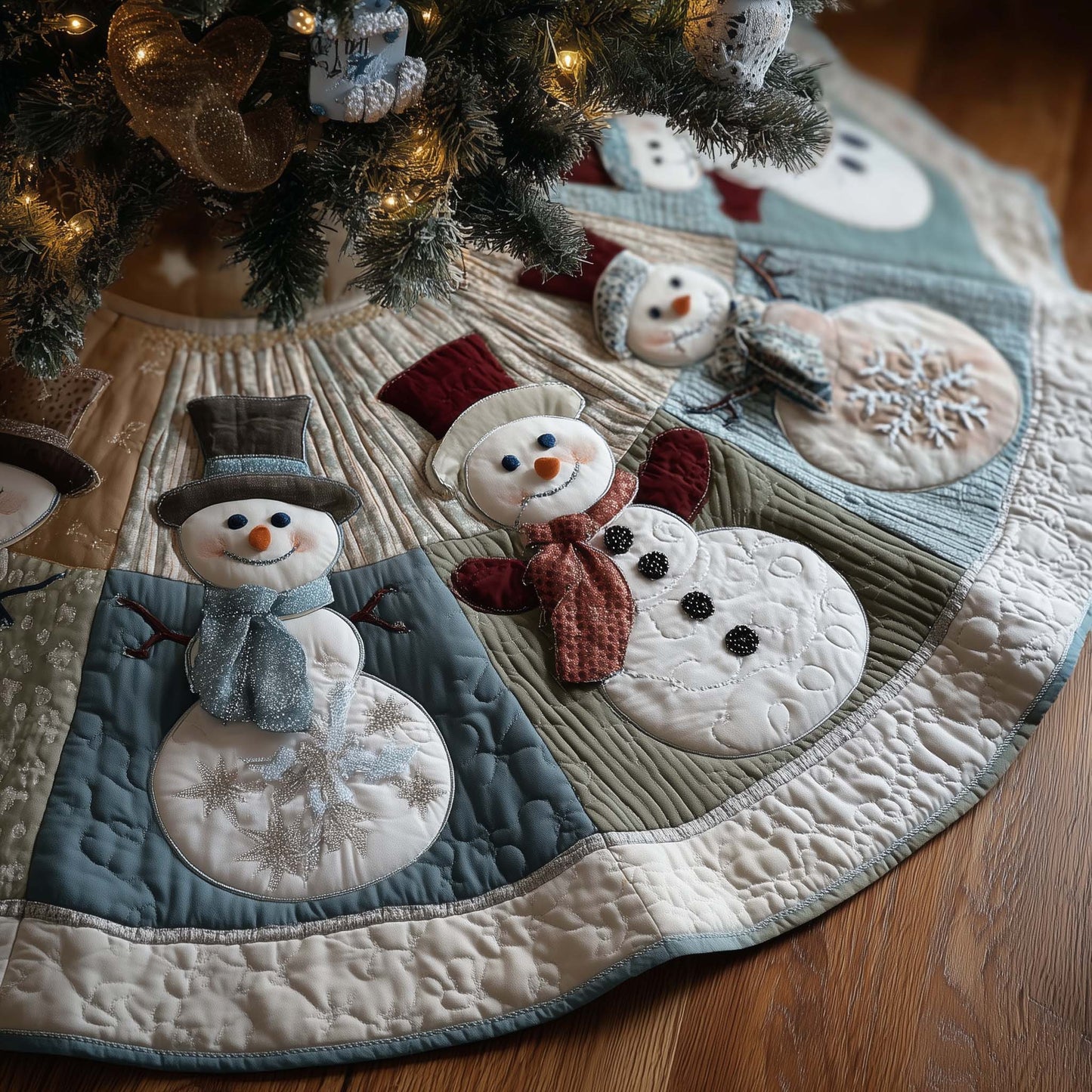 Jolly Snowman Quilted Tree Skirt GFTOMA7632