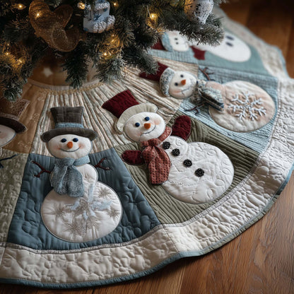Jolly Snowman Quilted Tree Skirt GFTOMA7632