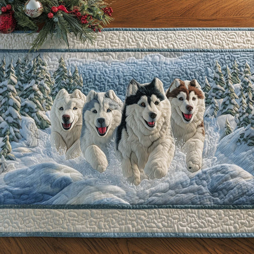 Festive Husky Quilted Table Runner GFTOMA7635