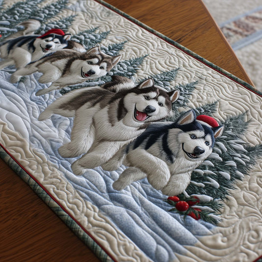 Festive Husky Quilted Table Runner GFTOMA7636