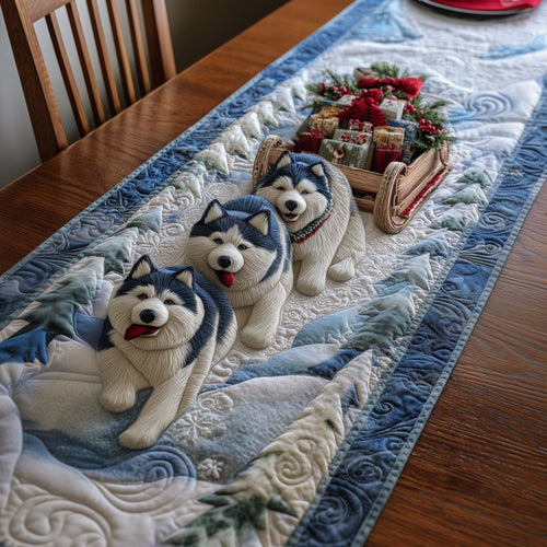 Festive Husky Quilted Table Runner GFTOMA7637