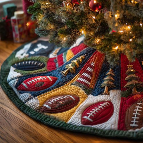 Football Field Quilted Tree Skirt GFTOMA7640