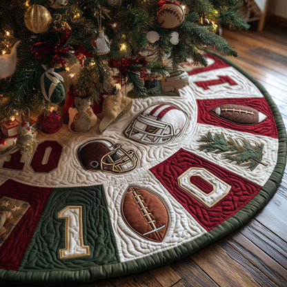 Football Field Quilted Tree Skirt GFTOMA7641