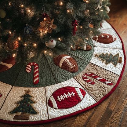 Football Field Quilted Tree Skirt GFTOMA7642