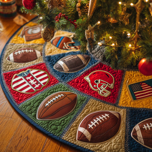 Football Field Quilted Tree Skirt GFTOMA7645