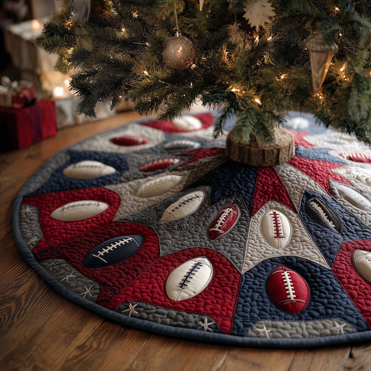 Football Field Quilted Tree Skirt GFTOMA7647