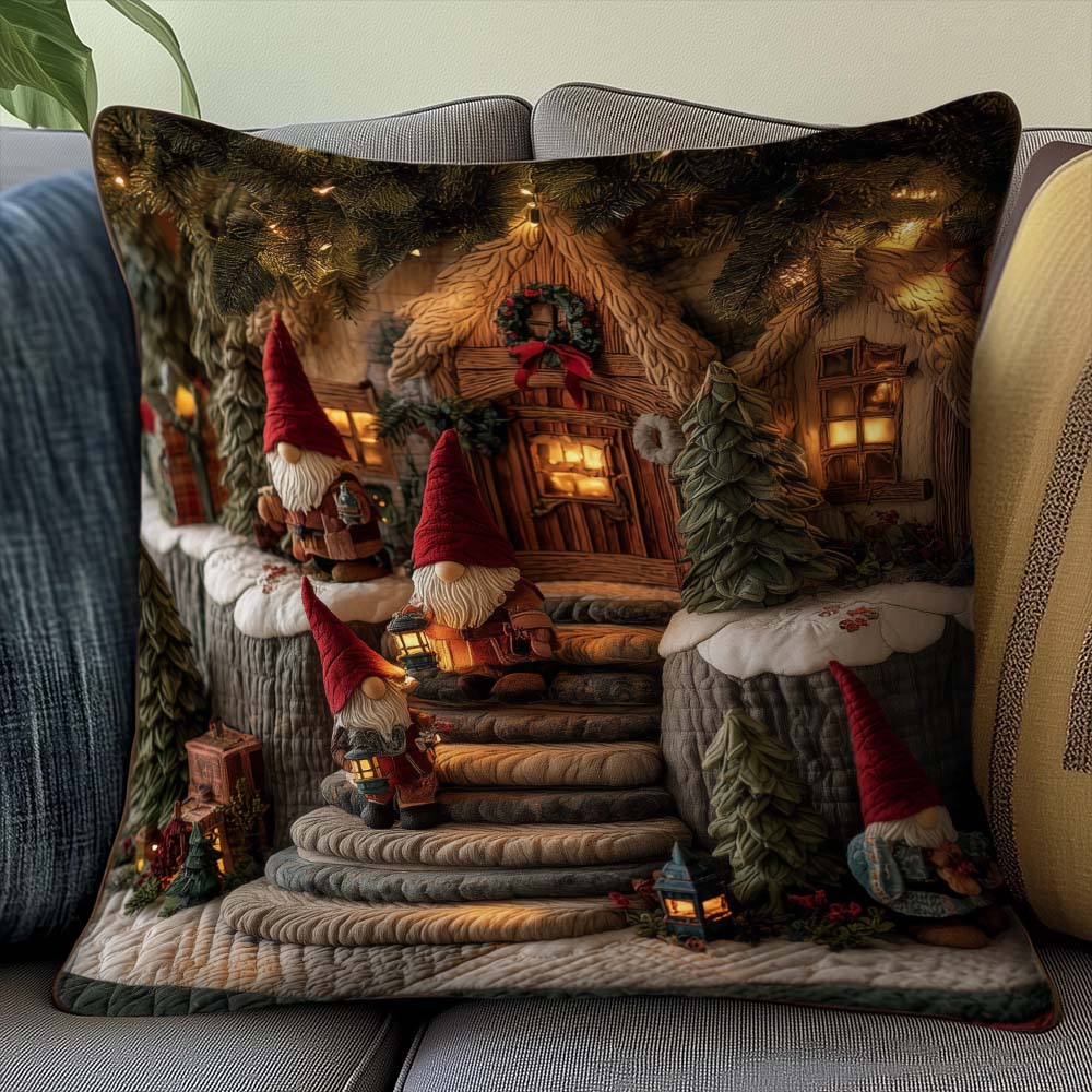 Snowy Gnome Quilted Pillow Case GFTOMA7702