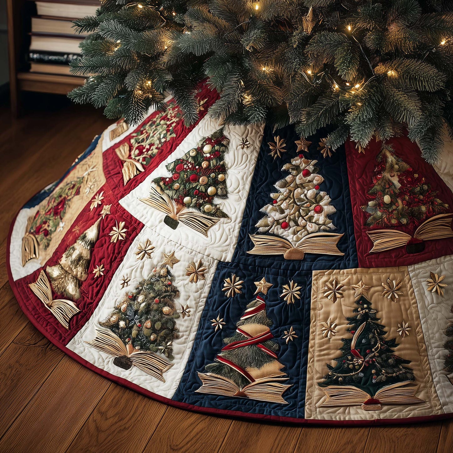 Snowy Retreat Quilted Tree Skirt GFTOMA7735