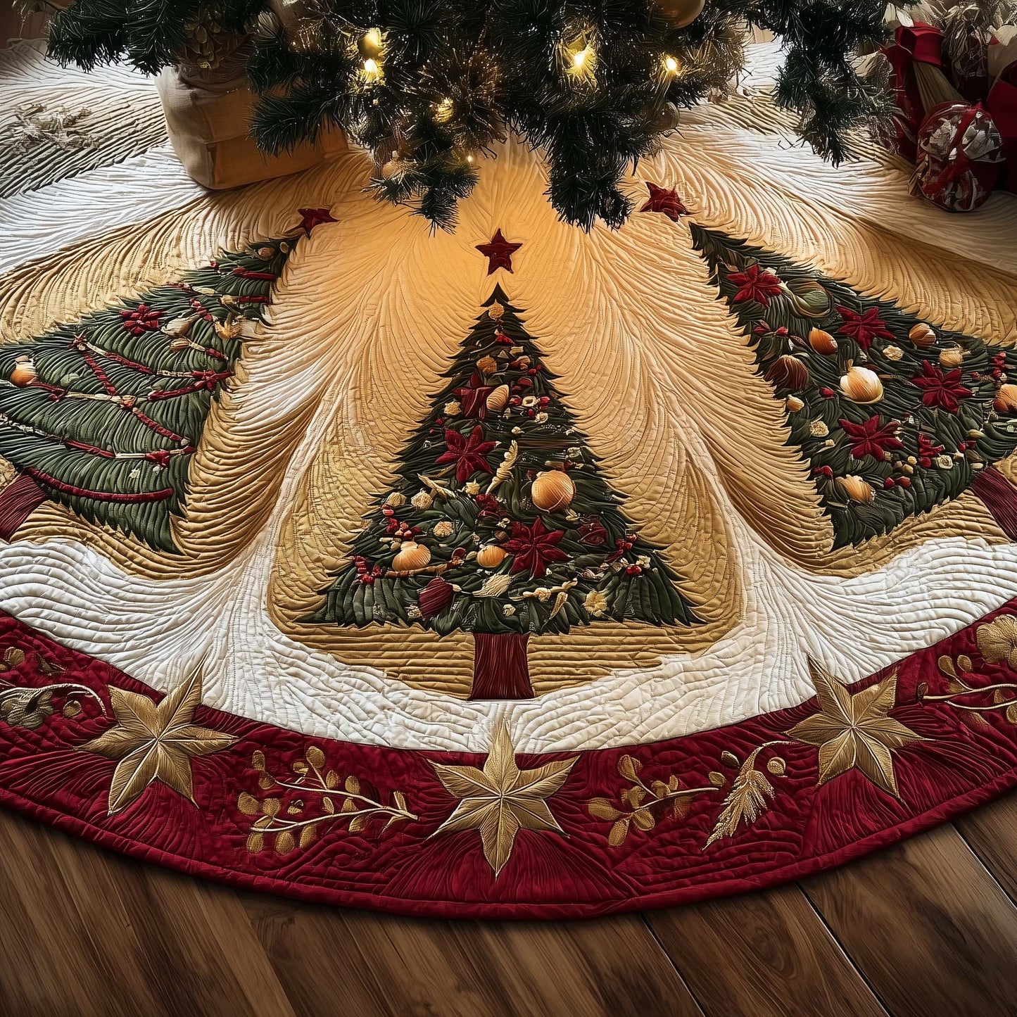 Snowy Retreat Quilted Tree Skirt GFTOMA7736