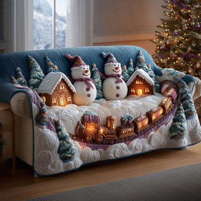 Winter Wonderland Quilted Sofa Cover GFTOMA7741