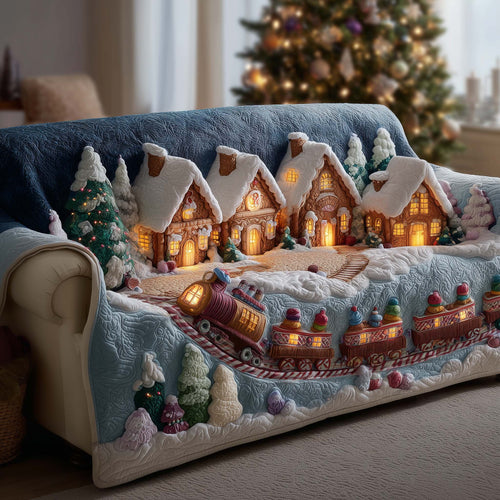 Winter Wonderland Quilted Sofa Cover GFTOMA7747