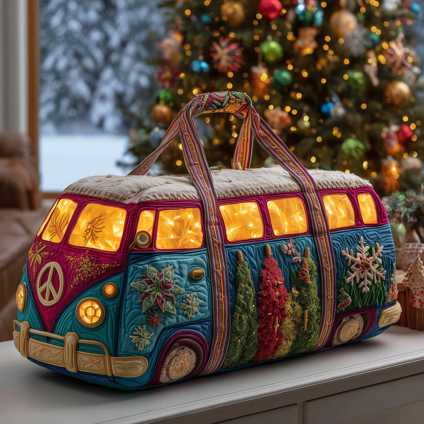 Snowflake Van Quilted Duffle Bag GFTOMA7764