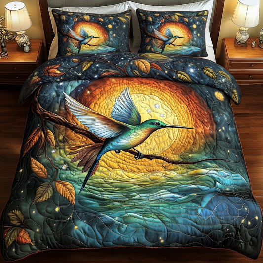 Moonlit Bird 3-Piece Quilted Bedding Set GFTOMA778