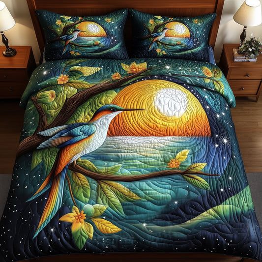 Lunar Bird 3-Piece Quilted Bedding Set GFTOMA780
