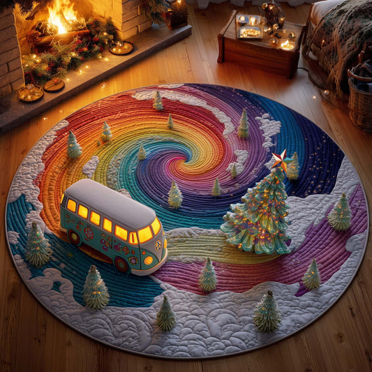 Snowflake Van Quilted Round Mat GFTOMA7856