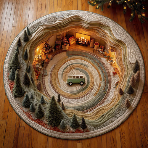 Snowflake Van Quilted Round Mat GFTOMA7858