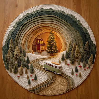 Snowflake Van Quilted Round Mat GFTOMA7859