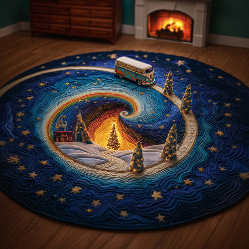 Snowflake Van Quilted Round Mat GFTOMA7861