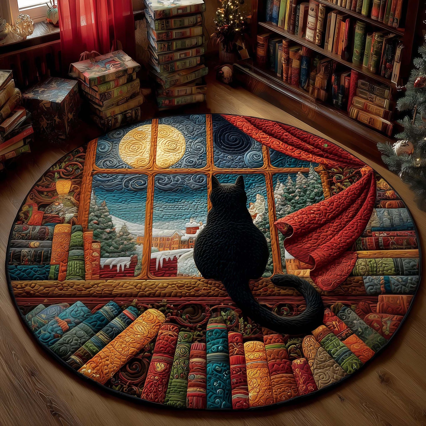 Cat Bliss Quilted Round Mat GFTOMA7865