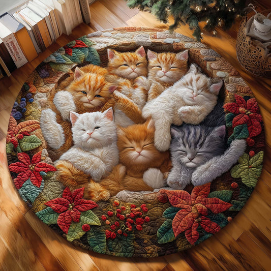 Cat Bliss Quilted Round Mat GFTOMA7866