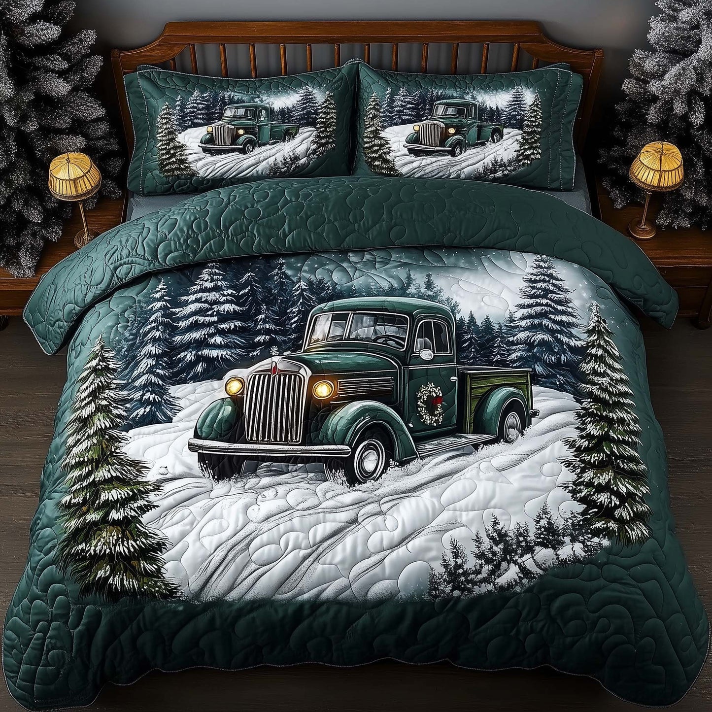 Winter Truck Duvet Cover Set GFTOMA7923