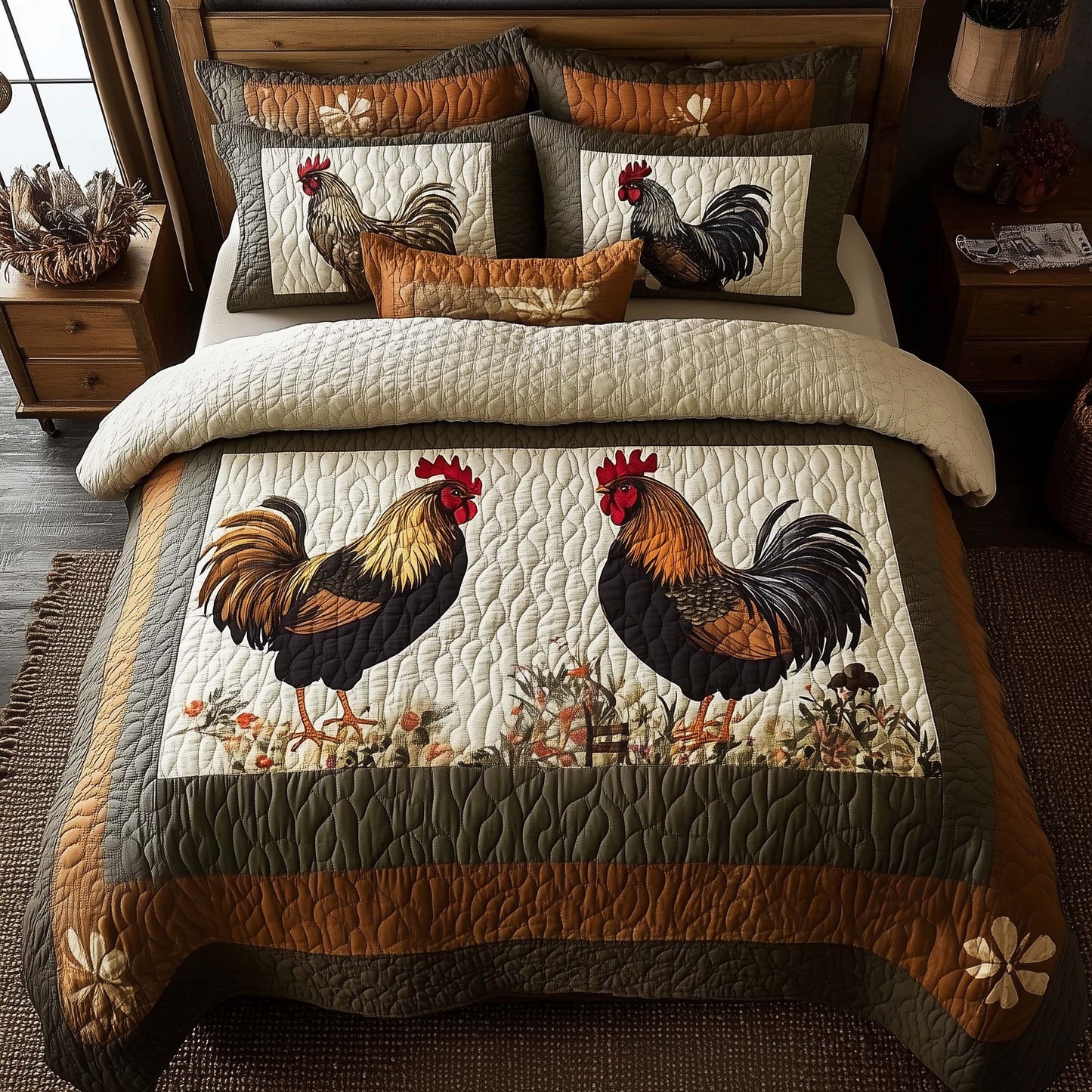 Chicken Patchwork Duvet Cover Set GFTOMA7935