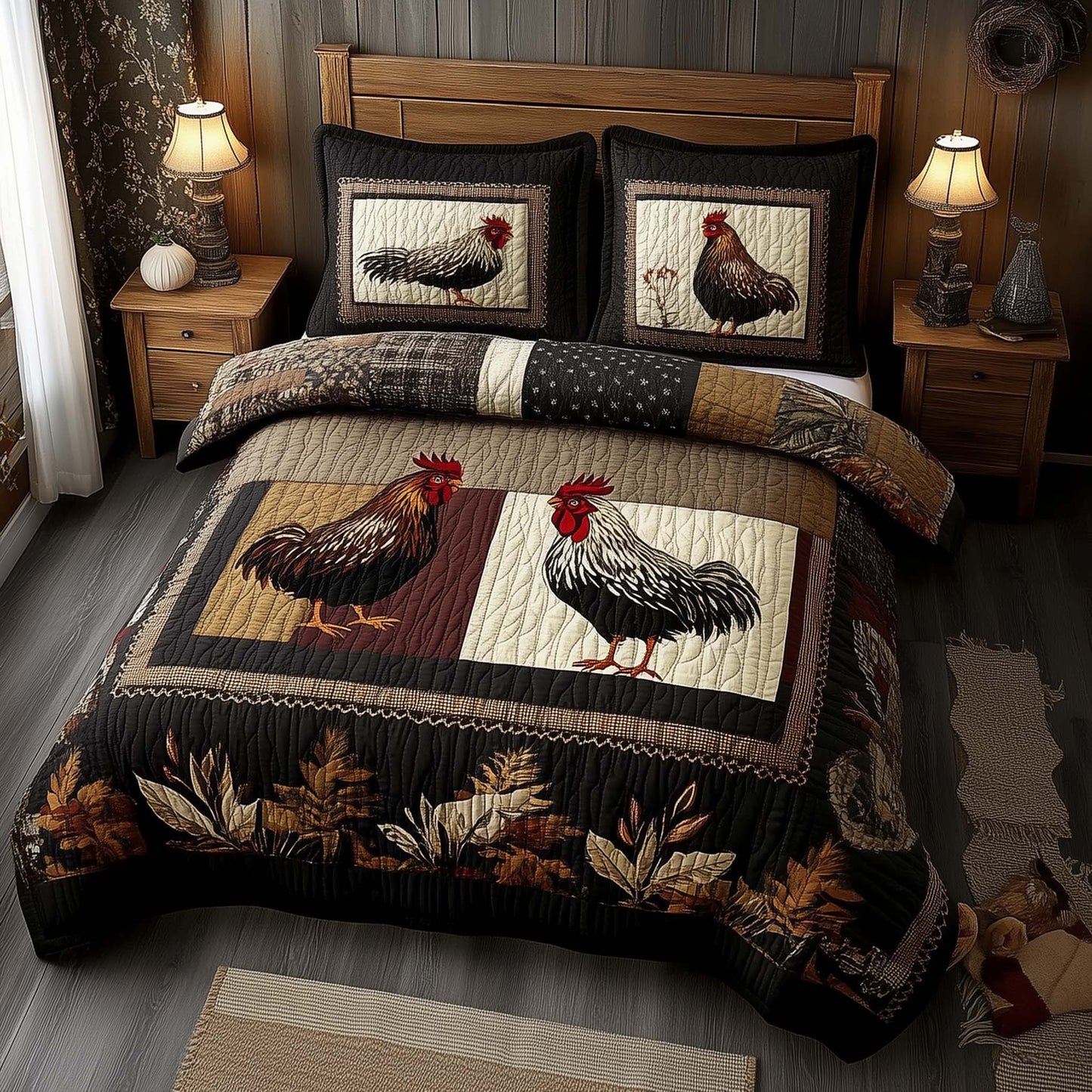 Chicken Patchwork Duvet Cover Set GFTOMA7936