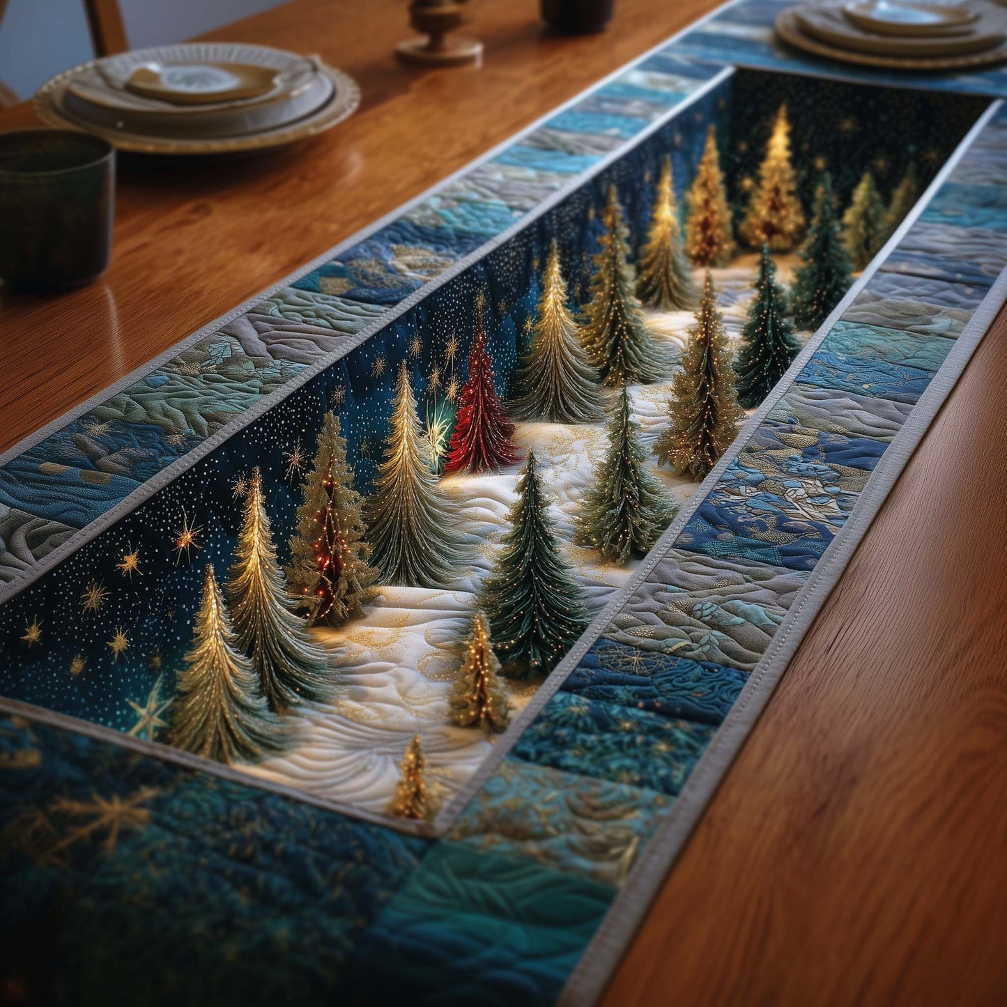 Evergreen Charm Quilted Table Runner GFTOMA7970