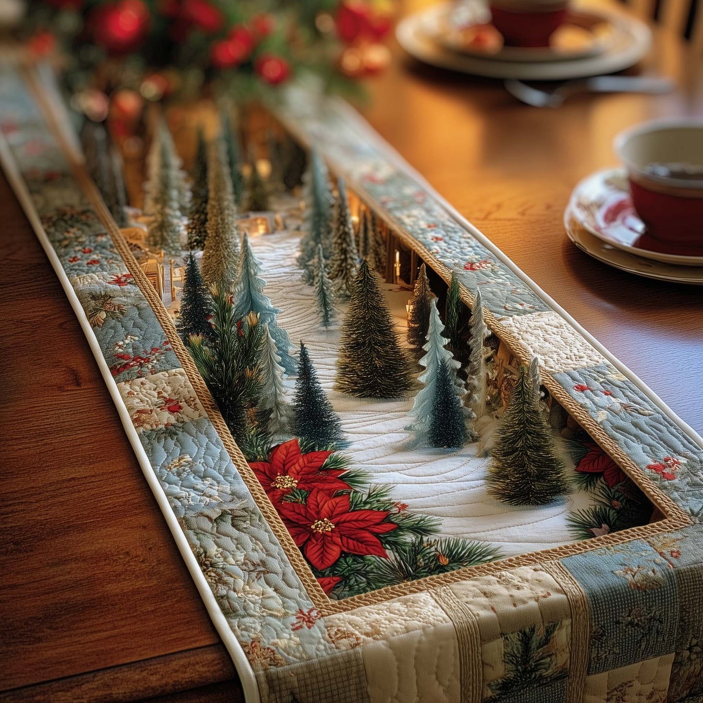 Evergreen Charm Quilted Table Runner GFTOMA7972