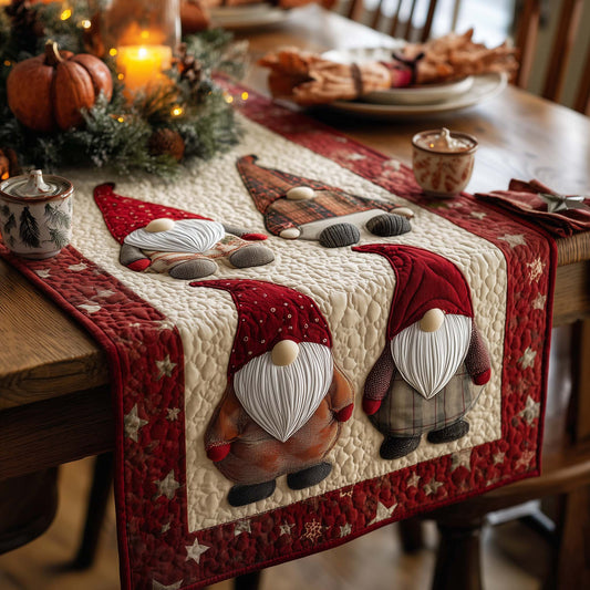 Cozy Gnome Quilted Table Runner GFTOMA7976