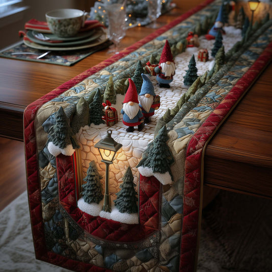 Cozy Gnome Quilted Table Runner GFTOMA7978