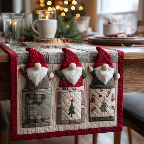 Cozy Gnome Quilted Table Runner GFTOMA7979