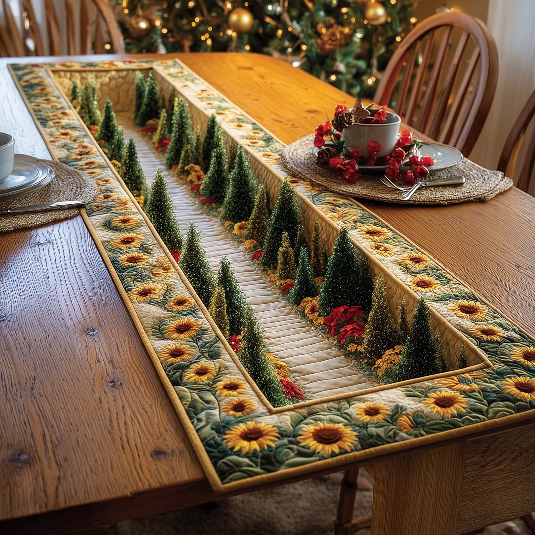 Sunflower Quilted Table Runner GFTOMA7985 – Patchique Store