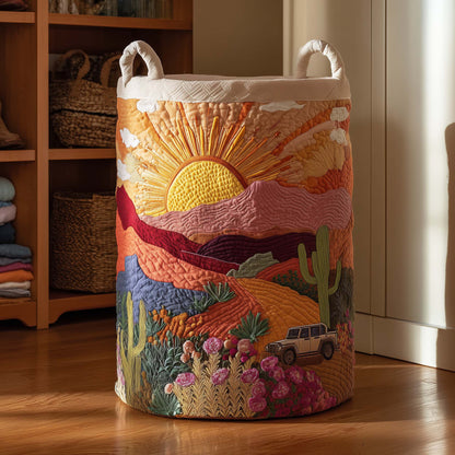 Cactus Sunset Quilted Laundry Basket GFTOMA8027