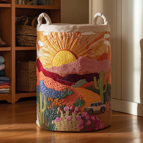 Cactus Sunset Quilted Laundry Basket GFTOMA8027