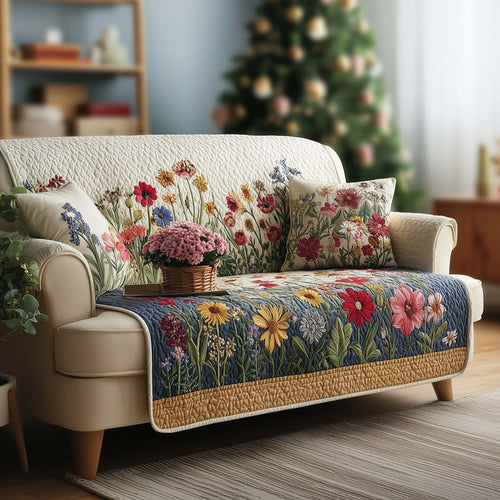 Blossom Mood Quilted Sofa Cover GFTOMA8064