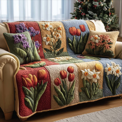 Blossom Mood Quilted Sofa Cover GFTOMA8066