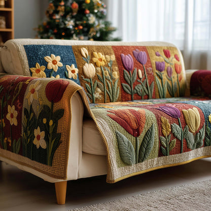 Blossom Mood Quilted Sofa Cover GFTOMA8070
