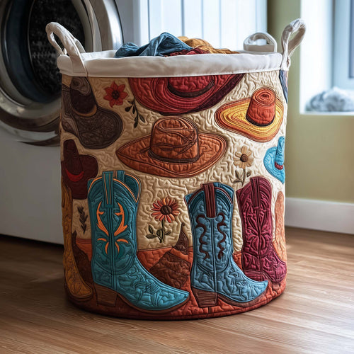 Rodeo Roundup Quilted Laundry Basket GFTOMA8085