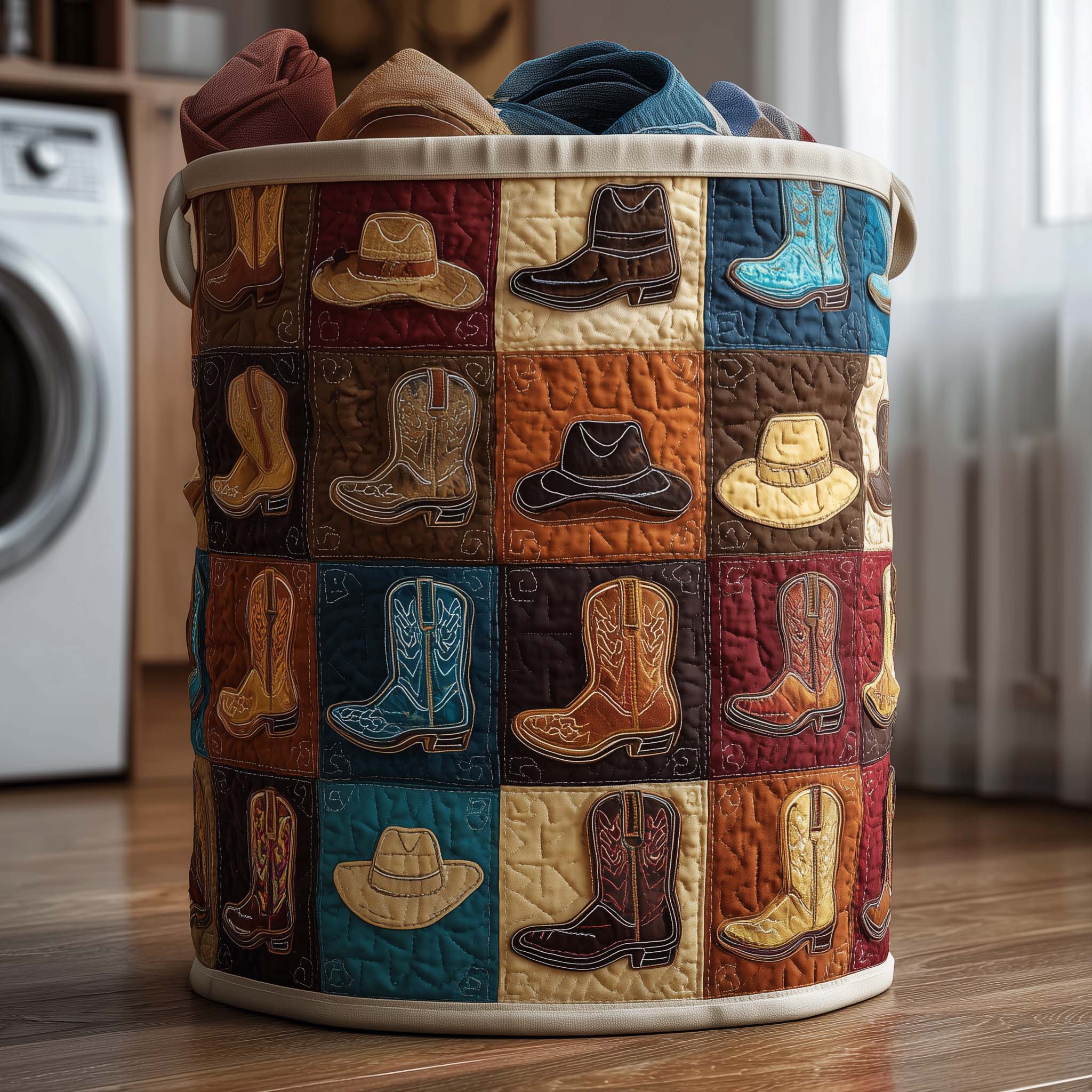 Rodeo Roundup Quilted Laundry Basket GFTOMA8087 – Patchique Store