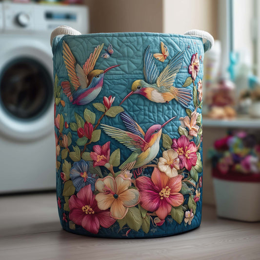 Hummingbird Charm Quilted Laundry Basket GFTOMA8092