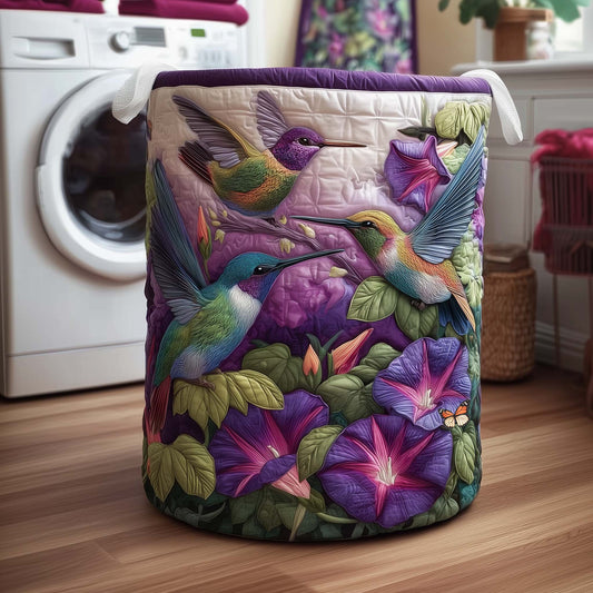 Hummingbird Charm Quilted Laundry Basket GFTOMA8094