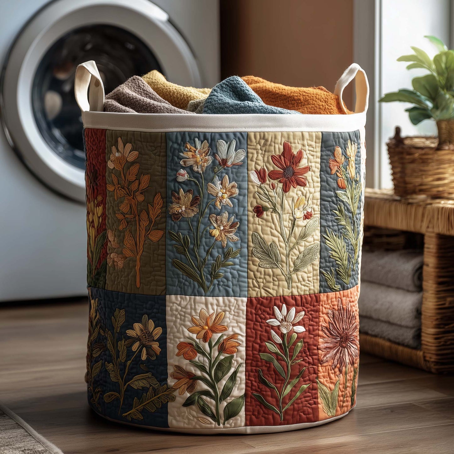 Blossom Mood Quilted Laundry Basket GFTOMA8100
