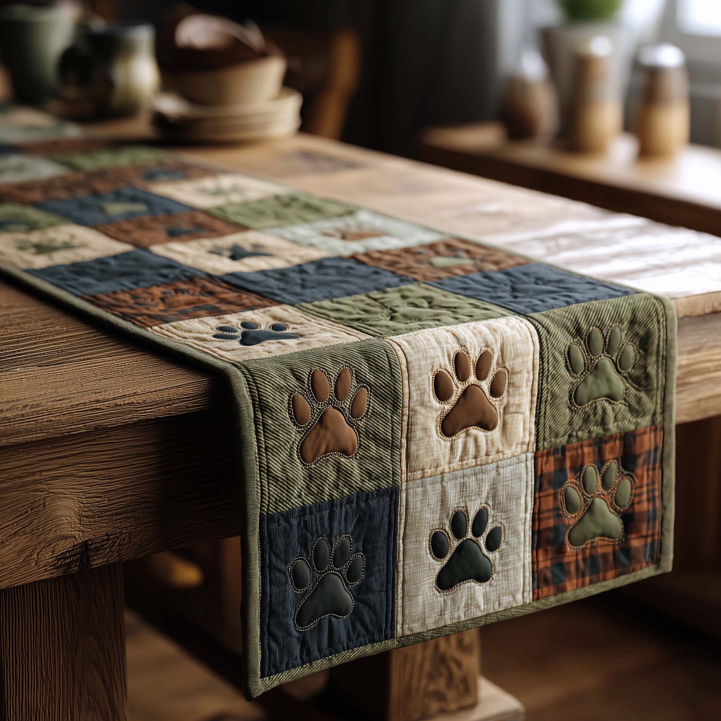 Paw Path Quilted Table Runner GFTOMA8177