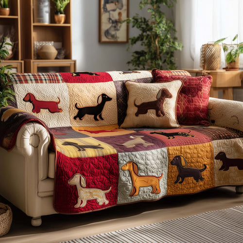 Sausage Dogs Quilted Sofa Cover GFTOMA8180