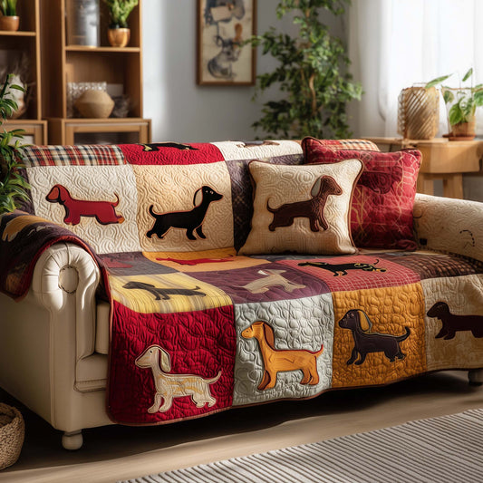 Sausage Dogs Quilted Sofa Cover GFTOMA8180